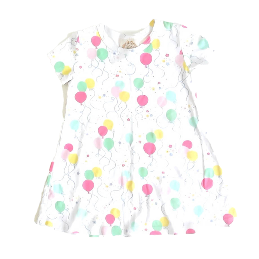 Beaufort Bonnet Girls White Balloons Dress size: 2T